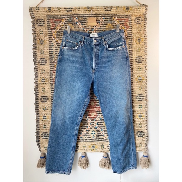 Agolde Riley High Rise Straight Crop Jeans - Picture 5 of 5